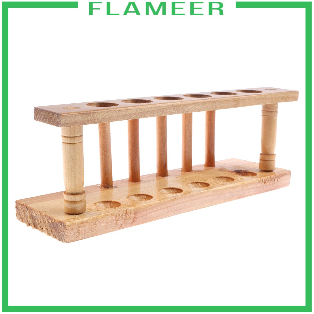Giá Đỡ Ống Nghiệm 6 Lỗ Bằng Gỗ Tiện Dụng Cho Phòng Thí Nghiệm