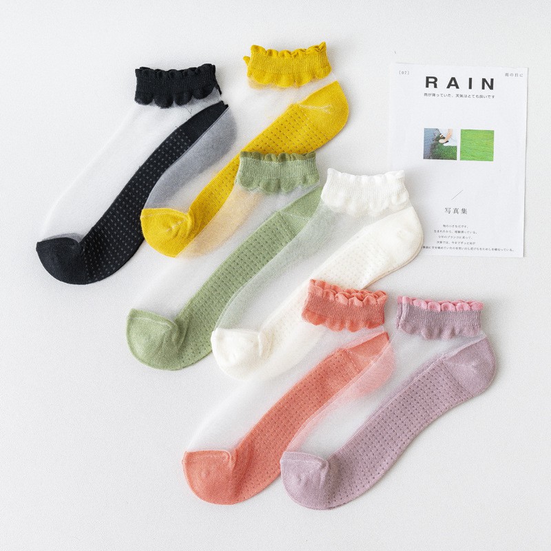 Tất bèo lưới trơn nữ thoáng mát