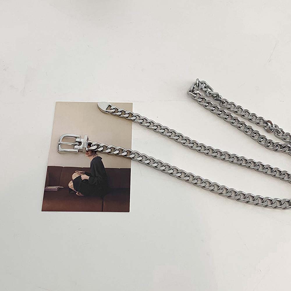 Thắt lưng dạng chuỗi xích kim loại hợp kim mỏng khóa gài phong cách Âu Mỹ cá tính gợi cảm thời trang mùa hè cho phụ nữ