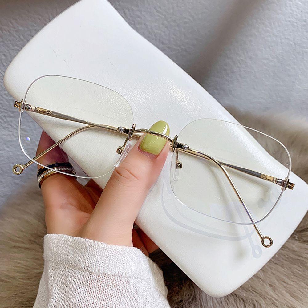 Kính Mát Đặt Trong Suốt|Kính Mát Vuông Gọng Kim Loại