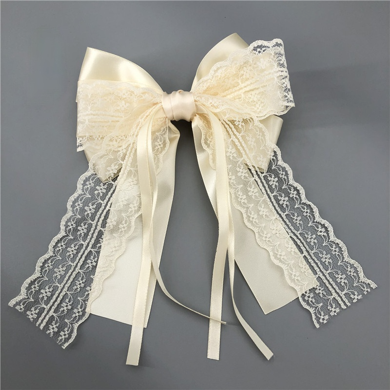 Kẹp tóc ren phong cách Hàn Quốc thời trang cho bé gái