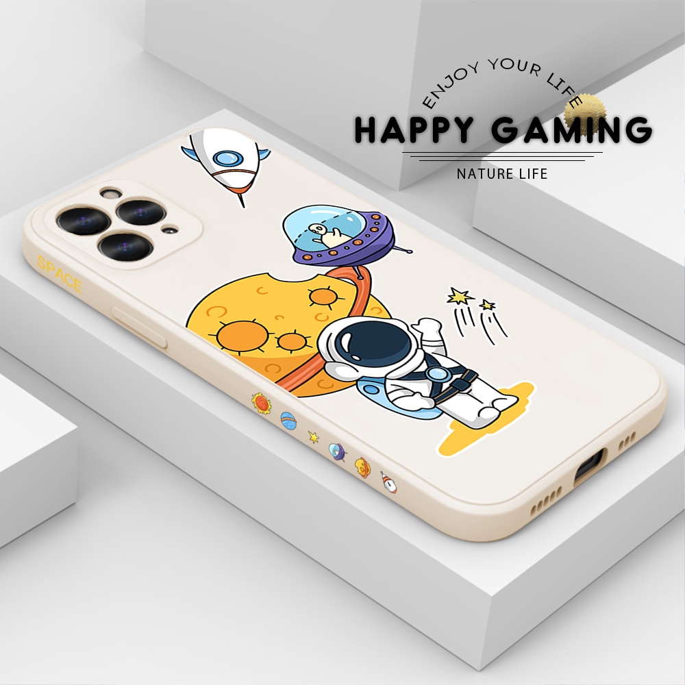 Ốp Điện Thoại Silicone In Hình Phi Hành Gia Mặt Trăng Cho Samsung S20 S20FE Plus Ultra 5G