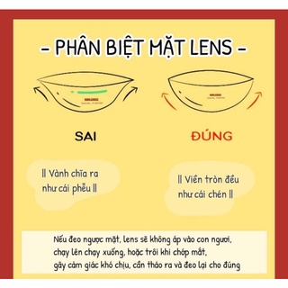 Lens độ cận trong suốt cosmo hàn 0,75 độ đến 10 độ  có lệch độ - ảnh sản phẩm 5