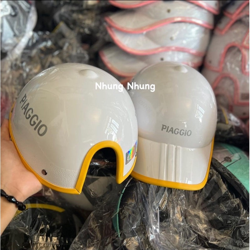 Nón bảo hiểm kết piago quốc dân viền vàng siêu hót Dày đẹp chính hãng