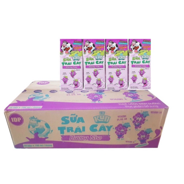Thùng Sữa Kun 48 Hộp x 180ml Nhiều Vị
