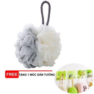(TẶNG MÓC DÁN TƯỜNG) BÔNG TẮM TRÒN CAO CẤP 2 MÀU LOẠI VỪA, SIÊU MỀM, SIÊU CHẮC CHẮN - MÀU NGẪU NHIÊN