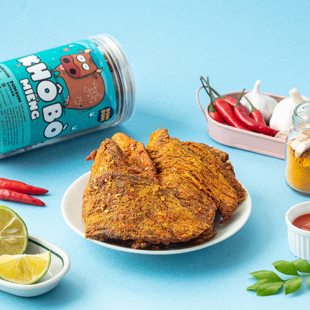 Khô bò miếng 200g Dumbum đồ ăn vặt Hà Nội vừa ngon vừa rẻ