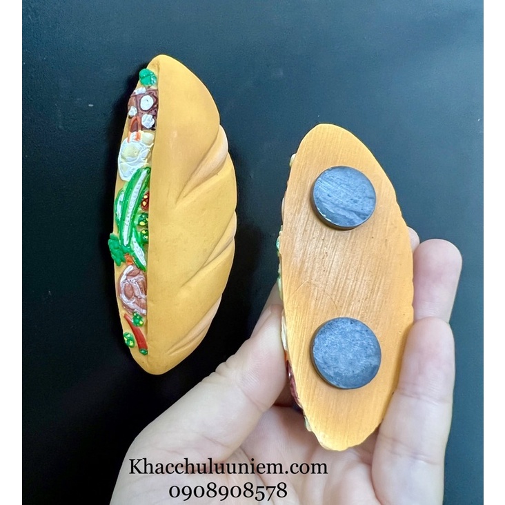 Bánh mì - Hít Nam Châm trang trí lưu niệm hình đồ ăn bánh mì, cà phê , phở Việt Nam - trang trí siêu tập lưu niệm