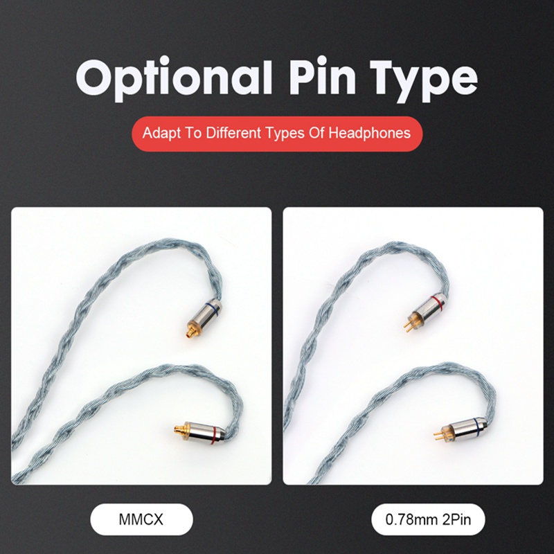 Xinhs Dây Cáp Tai Nghe Graphene 8 Sợi Đồng Mạ Bạc Cho SE846 ZSN UE ES10