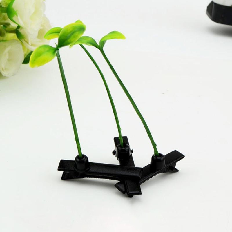 Kẹp Tóc Tạo Hình Cây Cỏ &amp; Ăng Ten Cho Trẻ Em Unisex