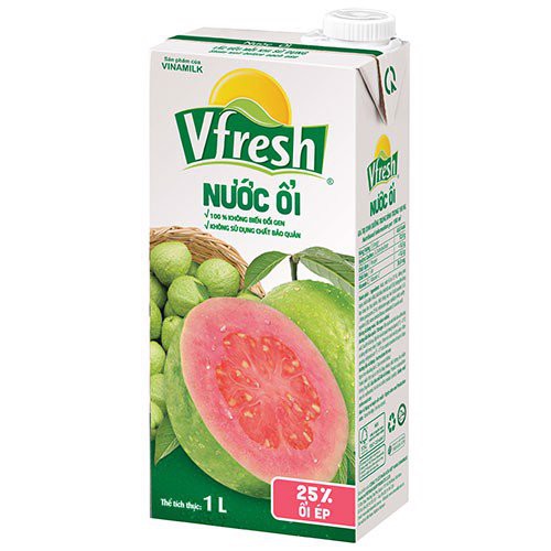 Nước ổi ép Vinamilk Vfresh - Hộp 1L