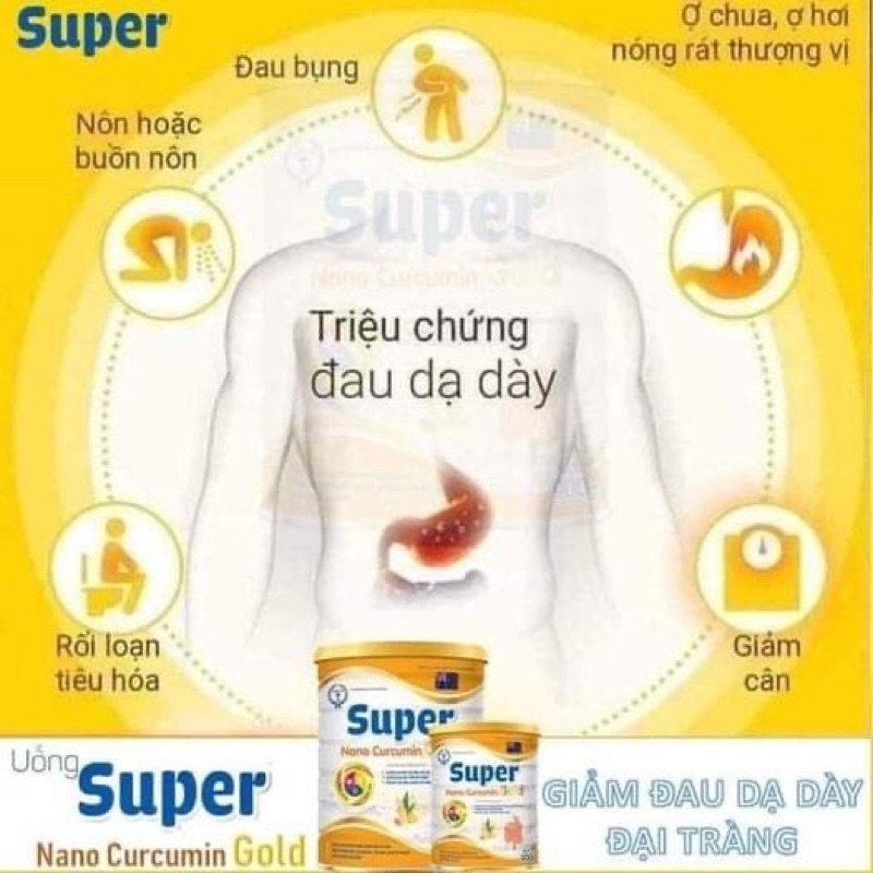 Sữa SuPer NaNo Curcumin Gold sữa nghệ lon 900g