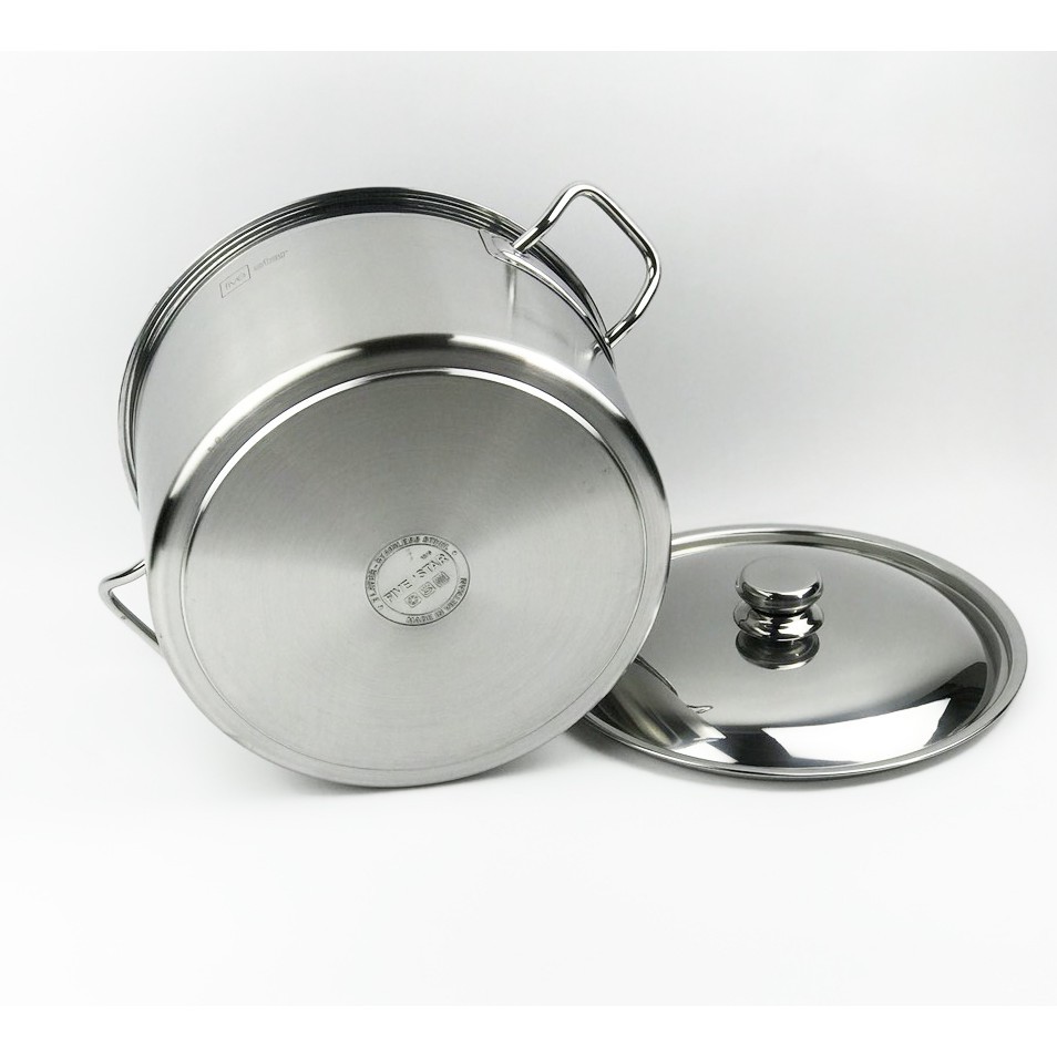 Nồi inox 3 đáy sandwich  FiveStar Standard nắp inox ( 16cm/18cm/ 20cm/24cm ),tặng 2 muỗng canh,bếp từ, gas, hồng ngoại