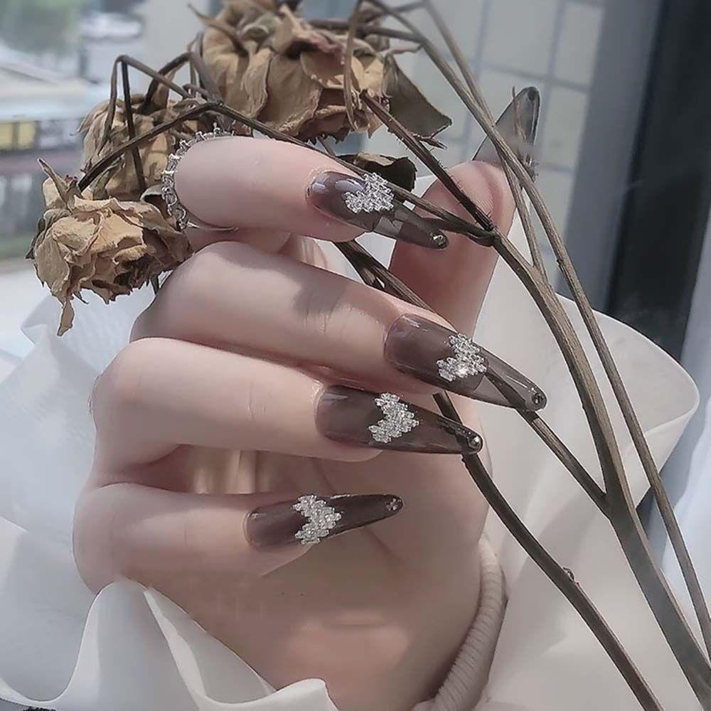 OCEANMAP Phụ Kiện Trang Trí Móng Tay Nghệ Thuật Hình Trái Tim Bằng Hợp Kim