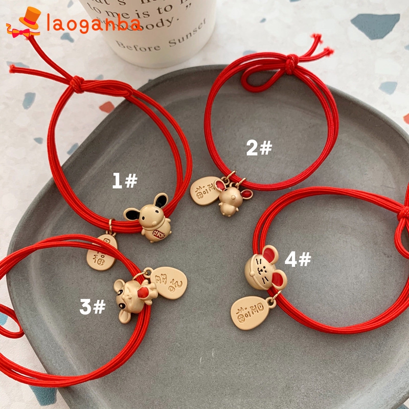Vòng tay chỉ đỏ hình chuột đem lại may mắn dễ thương cho nữ
