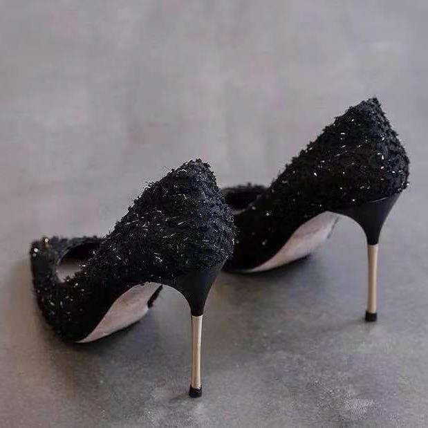 Đôi giày cao gót mũi nhọn thiết kế thời trang mùa thu dành cho nữ 2022