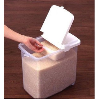 Thùng gạo Nhật bản cao cấp có bánh xe Inomata