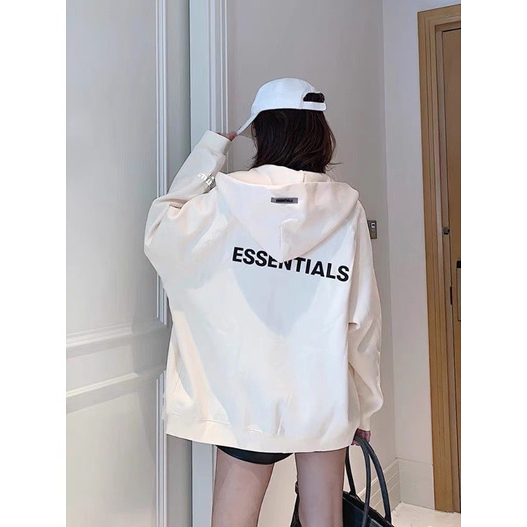 Áo khoác nỉ nam nữ L99 in chữ ESSENTIALS kiểu dáng Ulzzang Unisex nam nữ, áo khoác chất liệu nỉ bông cao cấp dày dặn