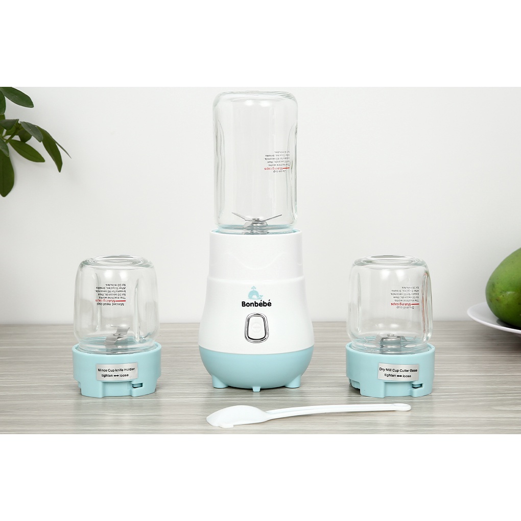 Máy xay mini đa năng Bonbébé BB-39 0.3 lít 160 W xay cháo nguội, gia vị, rau củ, sinh tố, thịt - Chính hãng BH 12 tháng