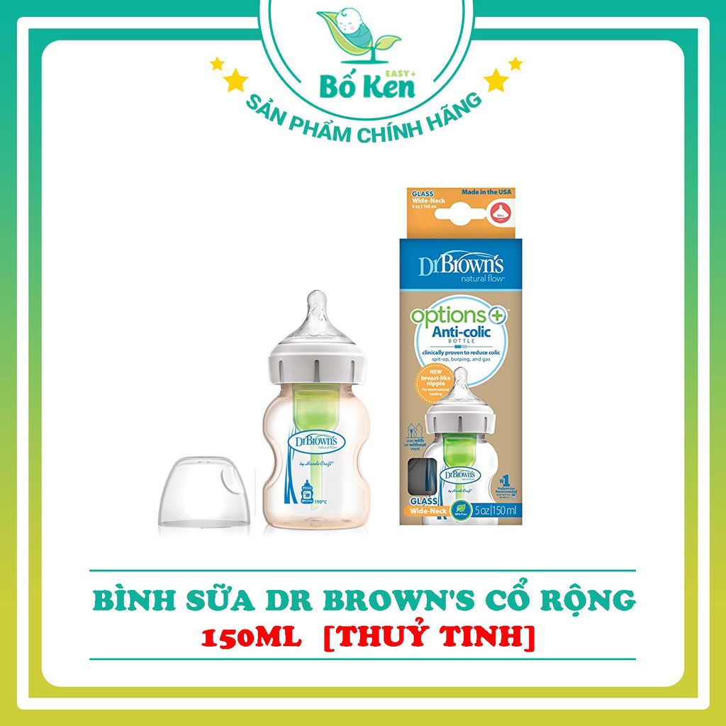 Shop Bố Ken Bình Sữa Dr Brown's 𝐂𝐨̂̉ 𝐑𝐨̣̂𝐧𝐠 Option Plus 150ml/270ml