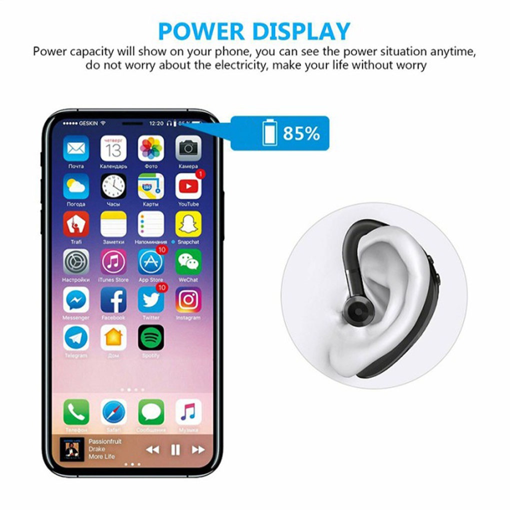 Tai Nghe Nhét Tai Không Dây Kết Nối Bluetooth Phong Cách Thể Thao