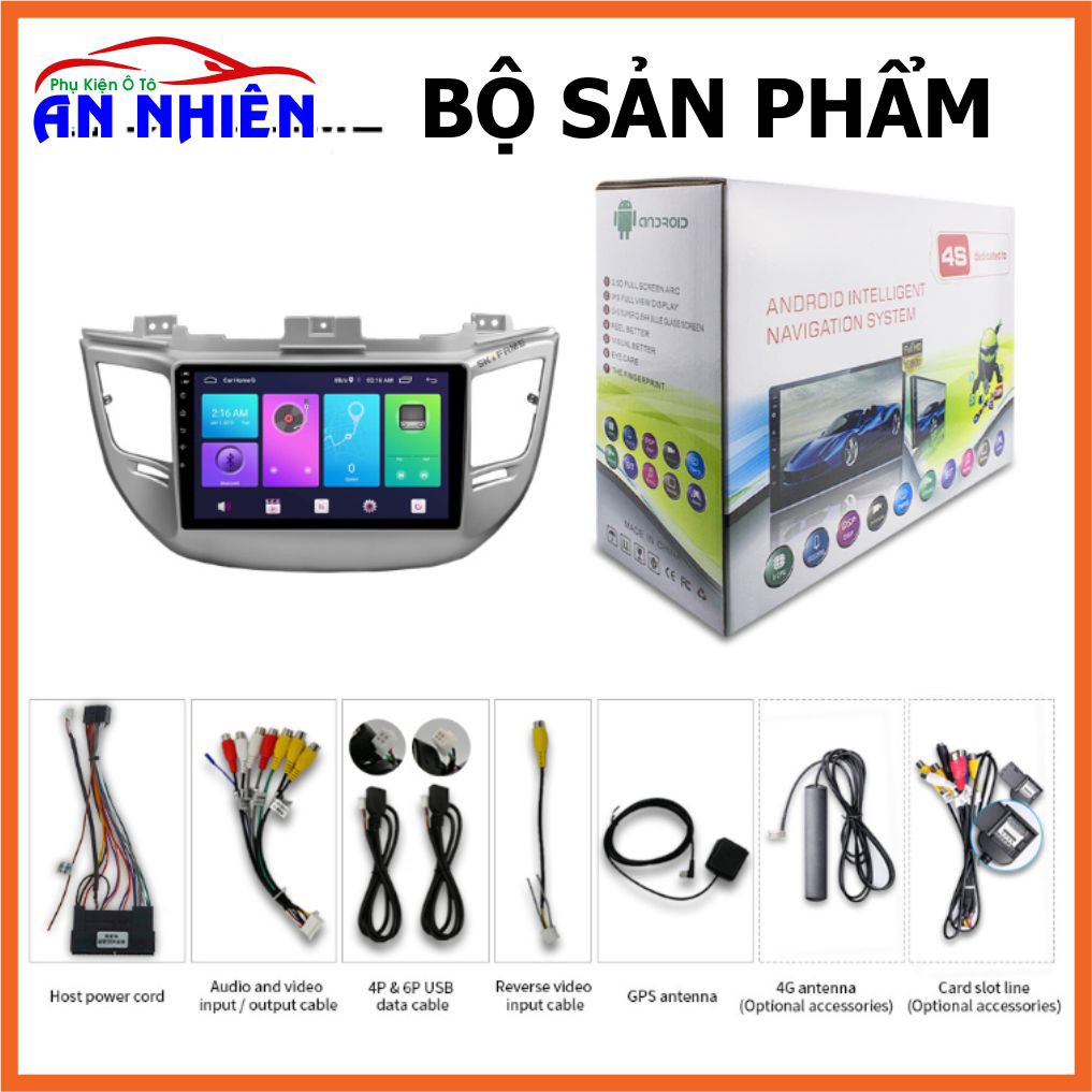 Màn Hình 9 inch Cho Xe HYUNDAI TUCSON 2015-2020,  Đầu DVD Android Tiếng Việt Kèm Mặt Dưỡng Giắc Zin Cho TUCSON