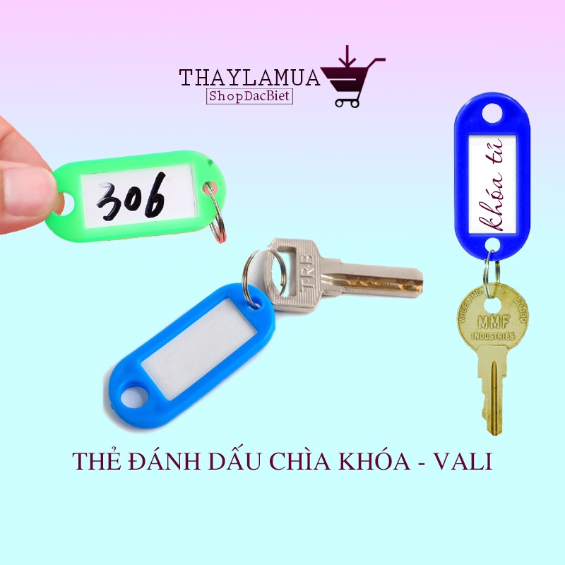 [SỈ 800đ] Thẻ ghi chú, đánh dấu chìa khóa thông minh - Móc khóa ghi nhớ, nametag đánh dấu vali, hành lý (TDD01)