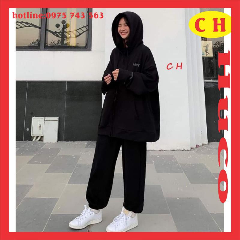 áo khoác hoodie thời trang thu đông nam nữ - có khóa phản quang Mint có túi bụng freesize, unisex, giá rẻ