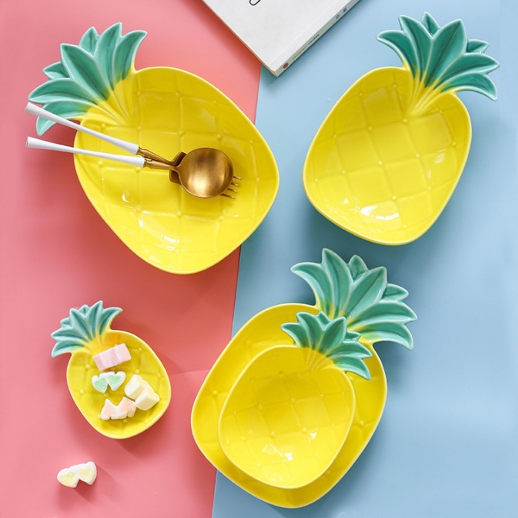 Bát Ăn Dặm Cho Bé Kiểu Nhật Hình Quả Dứa Gốm Sứ Yoota Baby