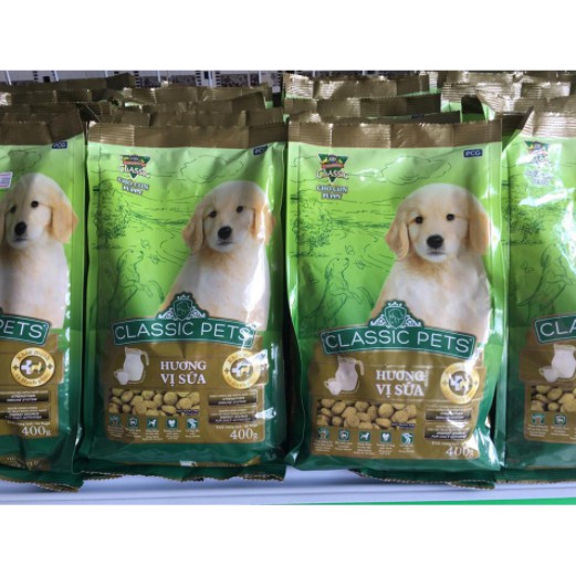 Thức Ăn Hạt Khô Cho Chó Con  Classic Puppy Vị Sữa 400G | Thức ăn cho Chó con Classic Puppy