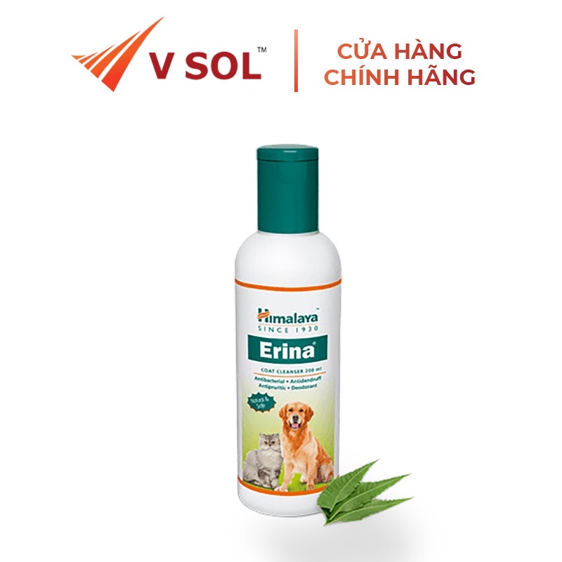 Sữa tắm thảo dược Erina Coat Cleanser làm sạch và dưỡng lông cho chó mèo