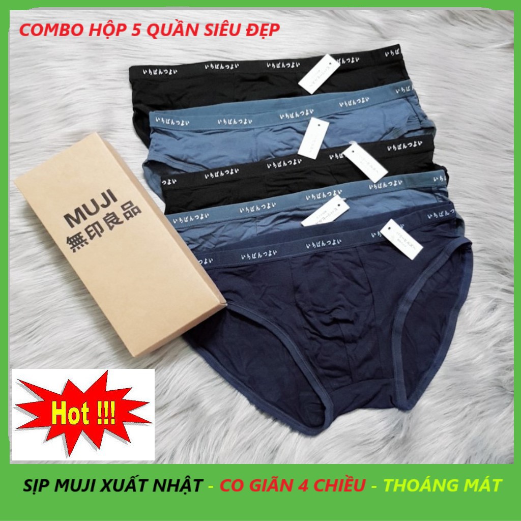 COMBO 5 QUẦN SỊP NAM TAM GIÁC SIÊU ĐẸP CO GIÃN 4 CHIỀU