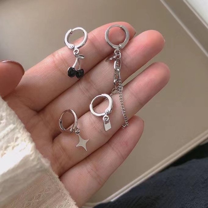 Set 4 khuyên tai nhiều mẫu thời trang cá tính cho nữ