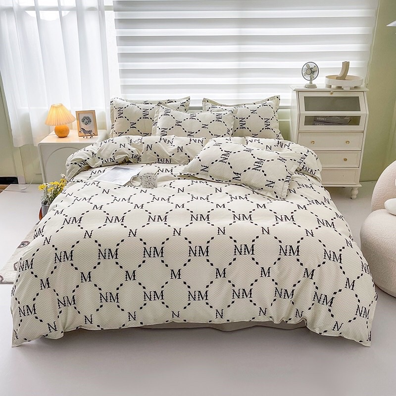 [xả kho nghỉ bán] bộ chăn ga gối cotton mềm mịn combo 5 món