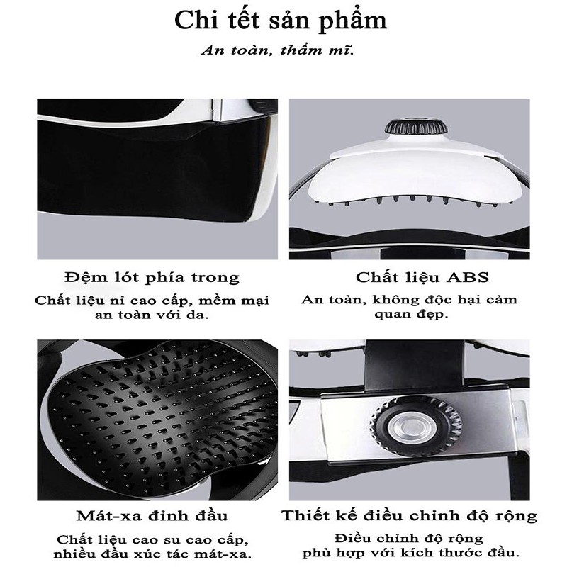 HM2800 Máy massage đầu - mắt thư giãn - tuần hoàn máu não -chống mất ngủ