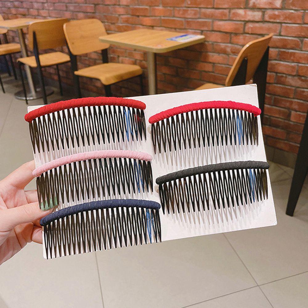 VANES1 Bộ 5 Lược Cài Tóc Bằng Nhựa Phong Cách Retro Hàn Quốc