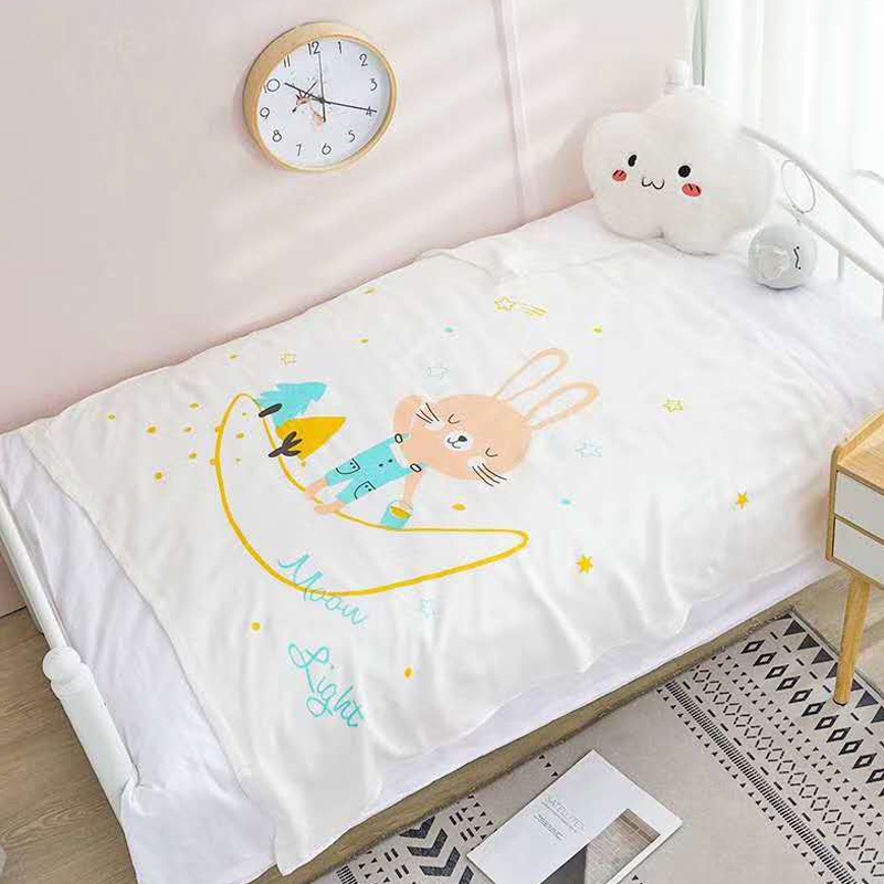 Chăn lụa cho bé 2 lớp cotton tre Pukid 110x120cm