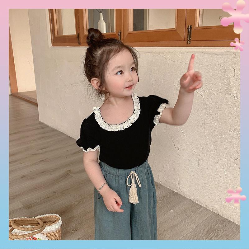 Áo Sơ Mi Tay Ngắn Thời Trang Mùa Hè Phong Cách Hàn Quốc Dễ Thương Dành Cho Bé Gái 2022