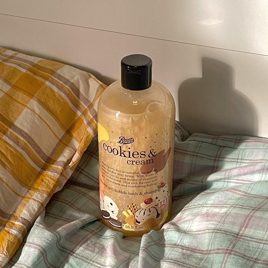 Sữa tắm gội Boots shower gel bubble bath and shampoo 500ml