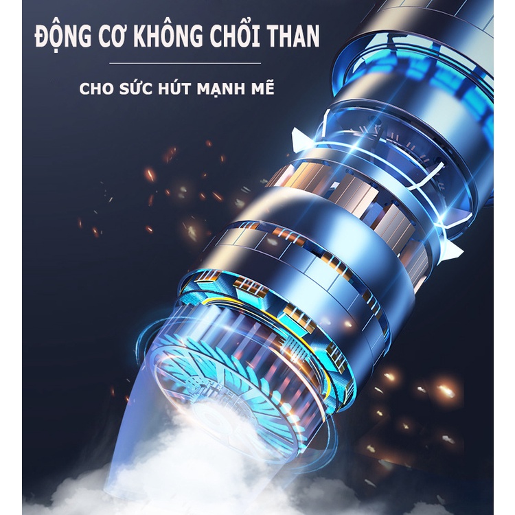 Máy hút bụi cầm tay mini không dây- Máy hút bụi không dây đa năng,siêu mạnh, sử dụng hút bụi ô tô, hút bụi giường MKS053