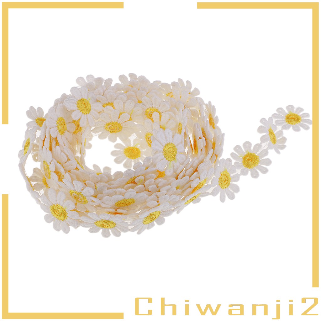 [Chiwanji2] Cắt Ren Hoa Cúc 25mm Dài 3 Yard Dùng Để May Vá