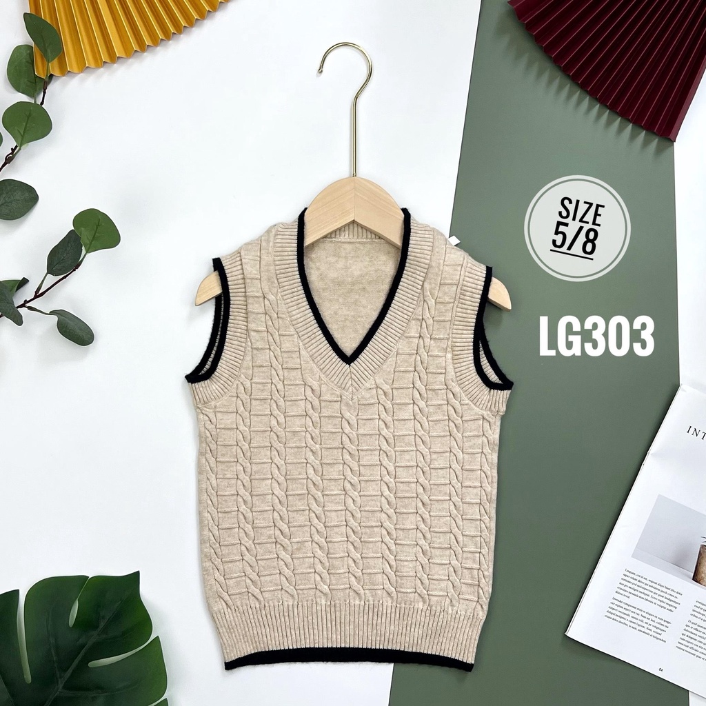 Áo len LITIBABY gile trẻ em size 5/8T [LG303]