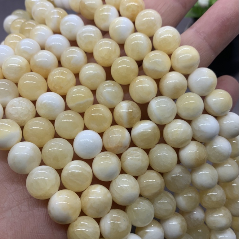 Chuỗi Hạt Đá 6/8/10mm Màu Trắng Tự Nhiên Dùng Làm Trang Sức