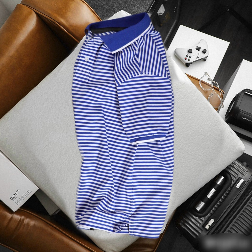 ÁO THUN NAM SỌC NGANG NHỎ CHO NGƯỜI DÁNG TO