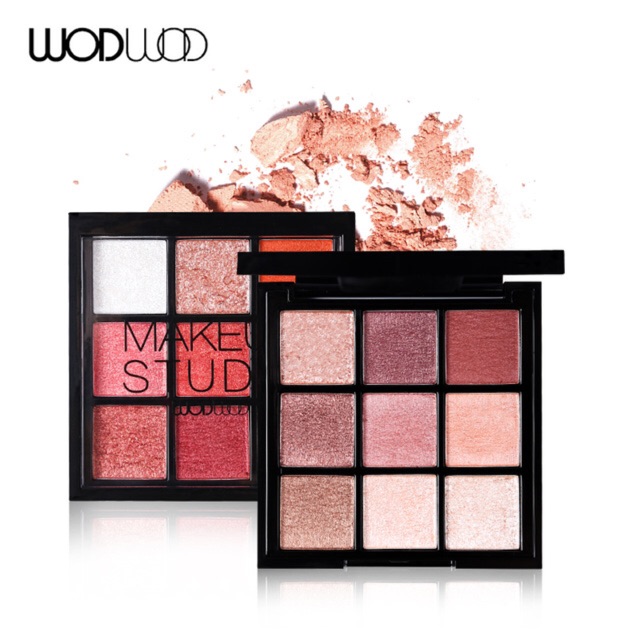 (Nhập KIML6264 giảm 15k) PHẤN MẮT NHŨ LÌ WODWOD 9 Ô MAKEUP STUDIO W585 (Giá sỉ)