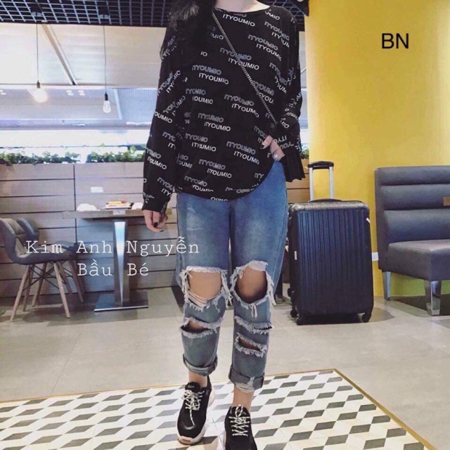 Áo dài tay nữ chất da cá