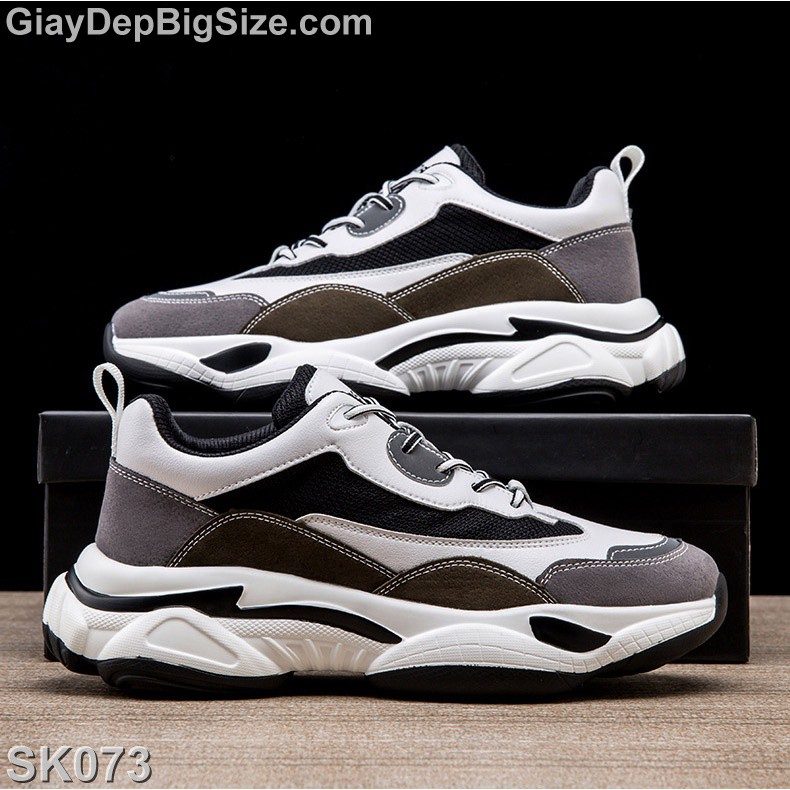 Giày Sneaker, giày thể thao big size cỡ lớn EU:45-46 cho nam chân to