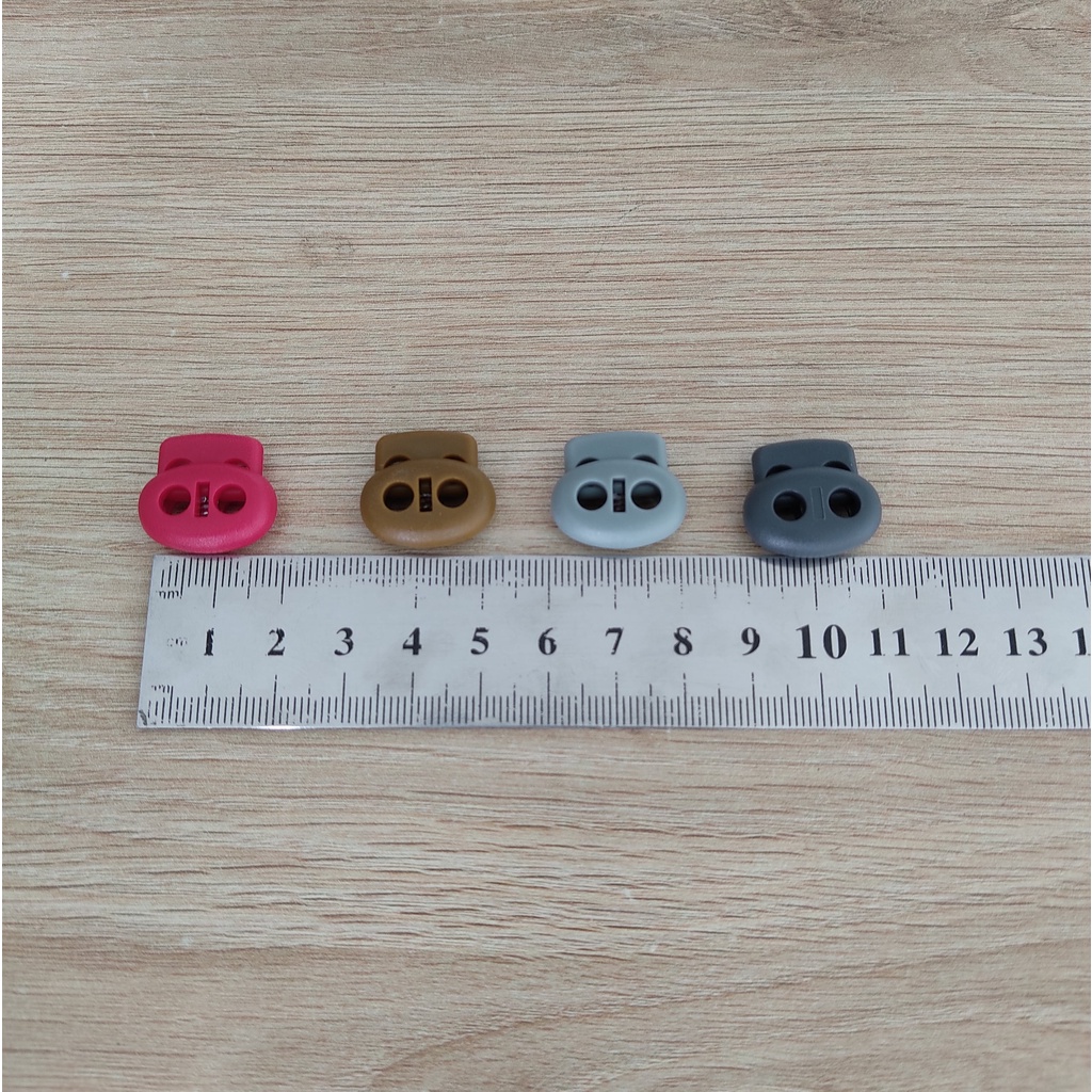 Combo 50 Nút chặn bầu dục 2 lỗ, Nút Chặn Áo Khoác/ Balo nhiều màu