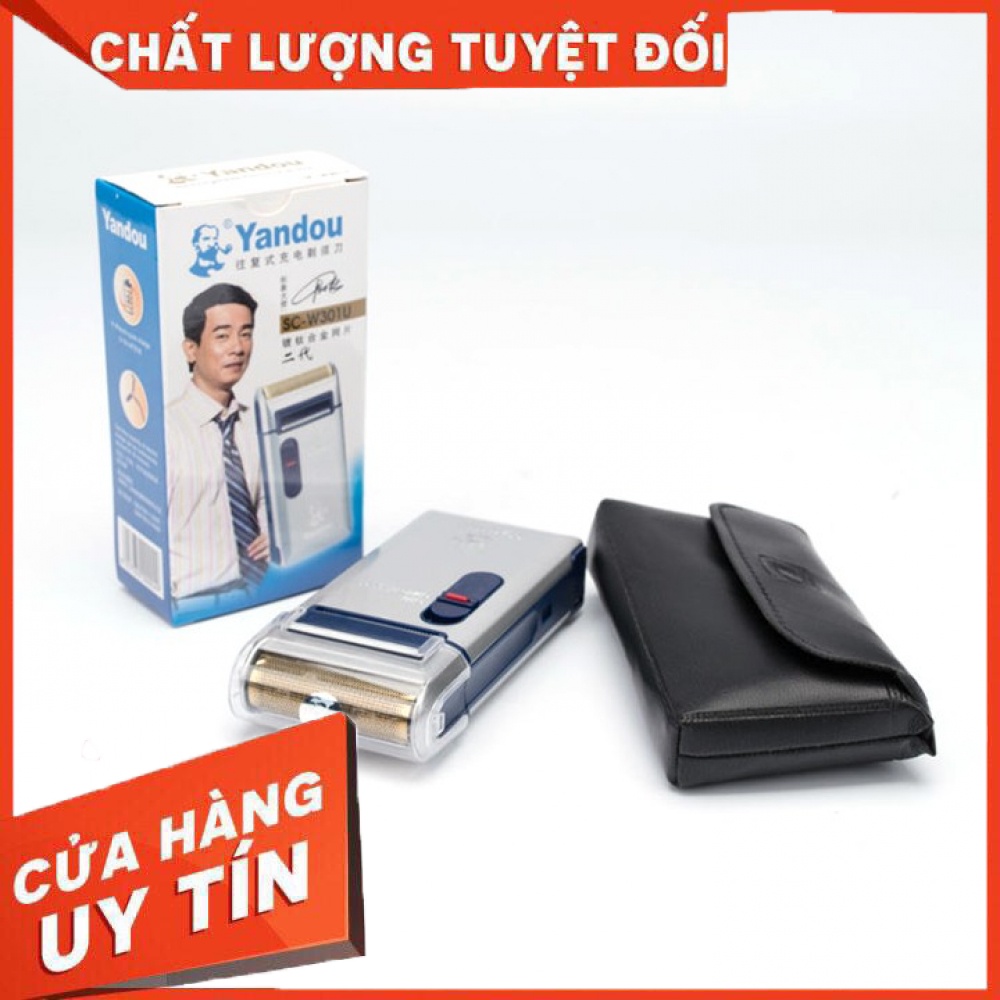 Máy Cạo Râu Đa Năng Nam Yandou SC-W301U Nhỏ Gọn Cắt Siêu Sắc Siêu Bền Pin Cực Trâu Có Thể Thay Lưỡi Tặng Kèm Bao Da