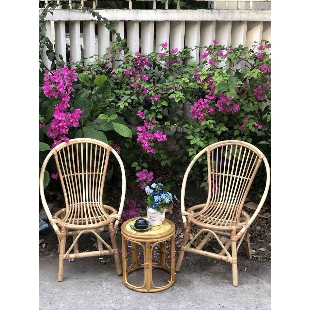 Đôn mây song đan kín siêu chắc chắn-Decor phòng, bàn trà, ban công, đôn ngồi